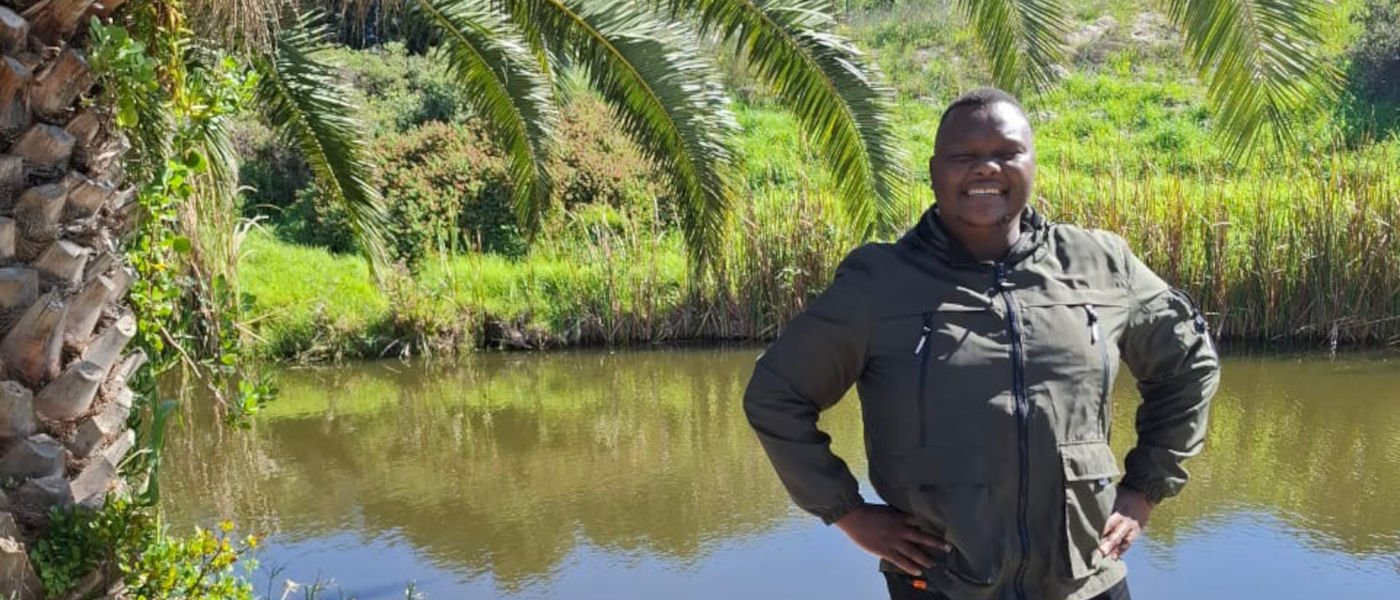 Elijah Sephesu, aspiring business analyst, pictured during his career challenge stage at the Reserve Bank